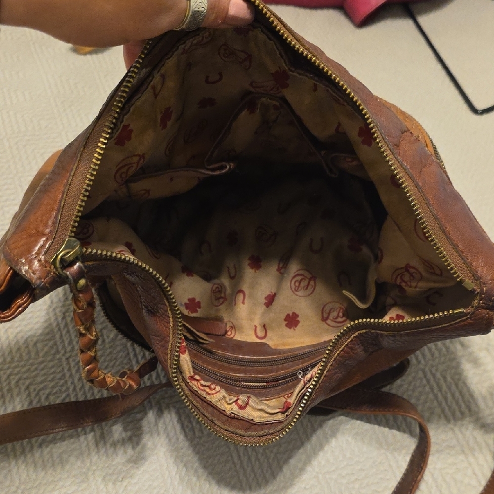 Lucky Brand Tan and Brown Leather Hobo Bag - Picture 5 of 9